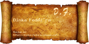 Dinka Fedóra névjegykártya